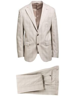 Paoloni Light Suit Virgin Wool, Elastane - White