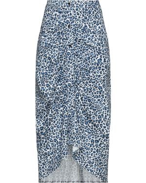 WEILI ZHENG Blue Cotton Skirt