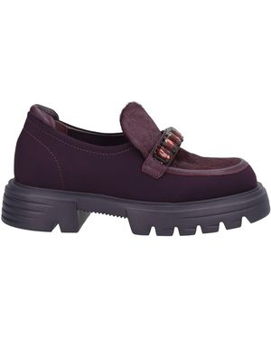 Jeannot Loafers Leather, Textile Fibers - Purple