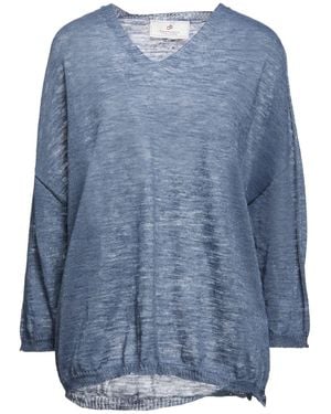 Compagnia Italiana Slate Sweater Linen, Polyester - Blue