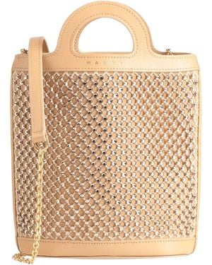 Marni Cross-Body Bag Leather, Textile Fibers - Natural