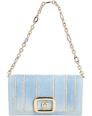 Roger Vivier Shoulder Bag Textile Fibres - Blue