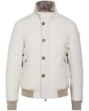 Barba Napoli Ivory Puffer Polyester, Polyurethane - White