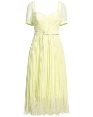 Self-Portrait Midi Dress - Yellow