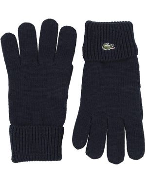 Lacoste Gloves Wool, Acrylic - Blue
