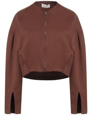 MEIMEIJ Jacket Viscose, Polyamide, Elastane, Acetate - Brown