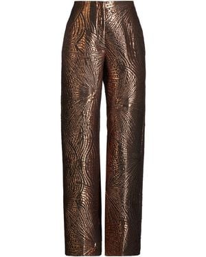 forte_forte Trousers Polyamide, Polyester, Cotton, Metallic Polyester - Brown
