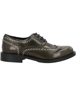 Les Tulipes Military Lace-Up Shoes Leather - Gray