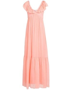 Caractere Maxi Dress Viscose, Silk - Pink