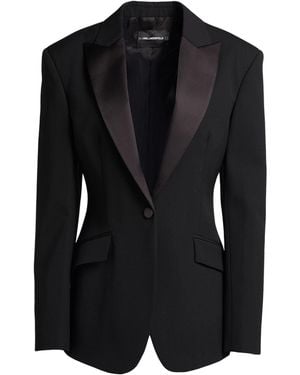 KARL LAGERFELD Blazer Polyester, Wool, Elastane - Black