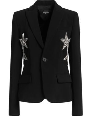 ジャケット D SQUARED2 Coral stretch polyester blend New York blazer DSQUARED2 Coral Red Three Buttons Men's Blazer Jacket US S