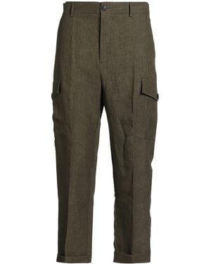 Brian Dales Military Pants Linen - Gray