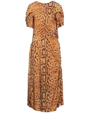 Preen By Thornton Bregazzi Midi Dress - Brown