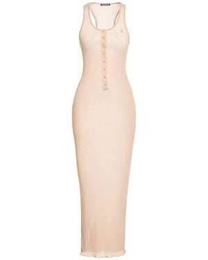 ANDREADAMO Sand Maxi Dress Cotton, Nylon - White