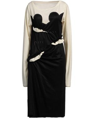 Maison Margiela Cotton Blend Midi Dress - Black