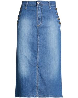 Please Denim Skirt Cotton, Elastane - Blue