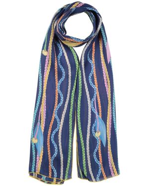 Ferragamo Scarf Silk - Blue