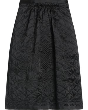 Alberta Ferretti Midi Skirt Silk - Black