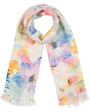 120% Lino Scarf Linen - White