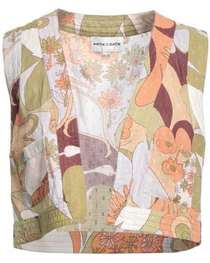 Antik Batik Tailored Vest Cotton - Pink