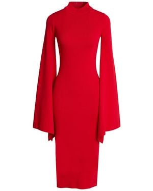 Solace London Vestido Midi - Rojo