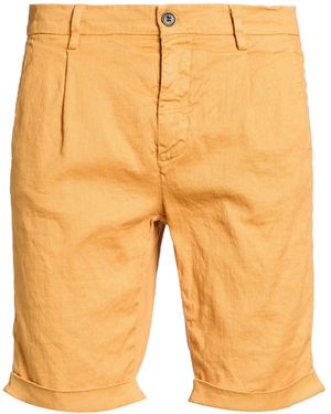 Mason's Mustard Shorts & Bermuda Shorts Linen, Cotton, Elastane - Orange