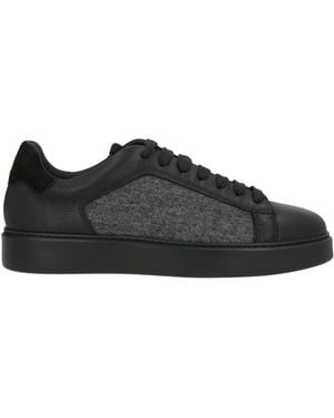 Doucal's Sneakers Leather, Textile Fibers - Black