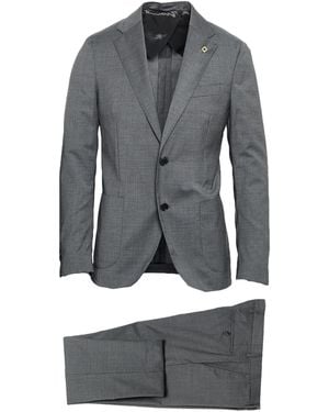 Lardini Suit Wool, Polyester - Gray