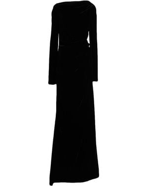 Del Core Maxi Dress Viscose, Cupro, Acetate, Silk - Black