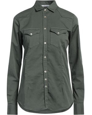 Aglini Military Shirt Cotton, Elastane - Green