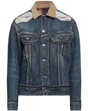 Maison Margiela Denim Outerwear Cotton, Wool - Blue