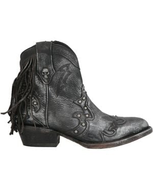 New Rock Ankle Boots Leather - Black