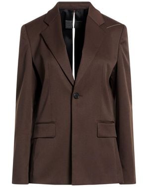 MM6 by Maison Margiela Blazer Polyester, Virgin Wool, Elastane - Brown