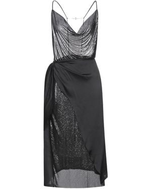 Rabanne Midi Dress Aluminum, Polyester - Black