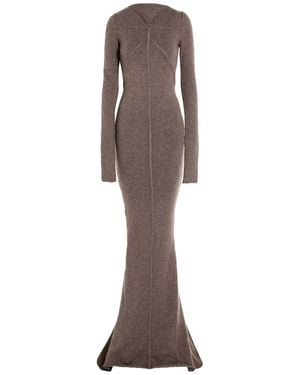 Rick Owens Maxi Dress Cashmere - Brown