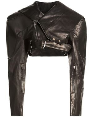 Rick Owens Jacket Leather - Black