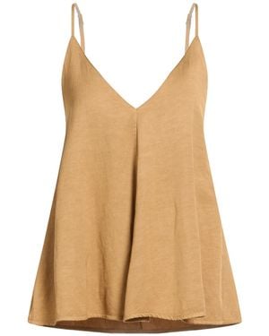 ViCOLO Camel Top Viscose, Rayon, Linen, Lyocell - Natural
