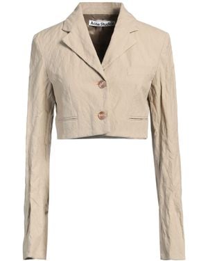 Acne Studios Khaki Blazer Cotton, Metallic Fibre - Natural
