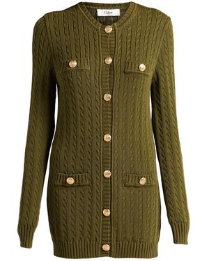 Chloé Cardigan Cotton - Green