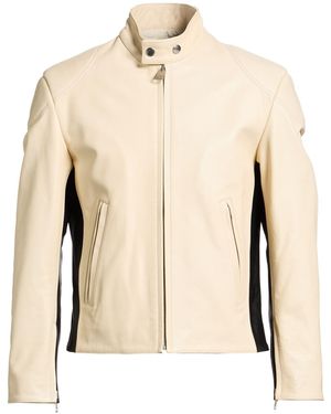 Sandro Ivory Jacket Calfskin - Natural
