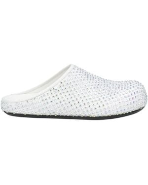 Marni Mules & Clogs Textile Fibers, Leather - White