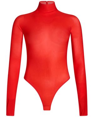 Alaïa Bodysuit Cupro, Elastane - Red
