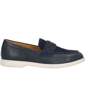 Testoni Loafers Leather - Blue