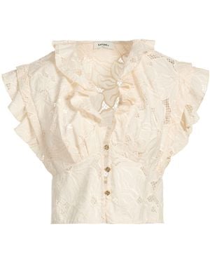 Sandro Cream Shirt Polyester, Cotton - Natural