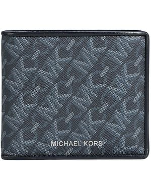 Michael Kors Mk Hudson Empire Signature Logo Billfold Wallet - Blue
