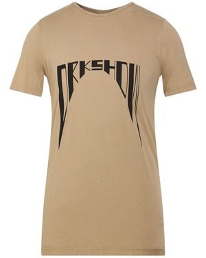 Rick Owens Sand T-Shirt Cotton - Natural