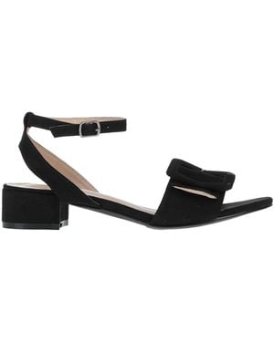 Cinzia Soft Sandals Textile Fibers - Black
