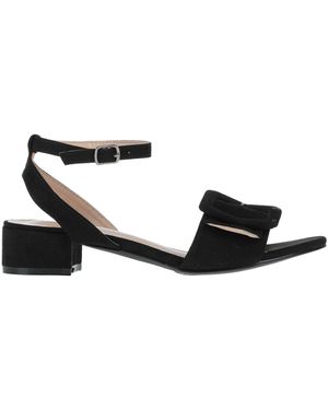 Cinzia Soft Sandals Textile Fibers - Black
