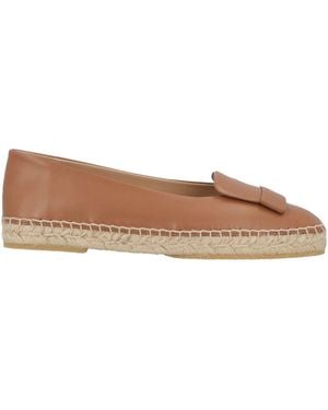 Sergio Rossi Tan Espadrilles Leather - Brown