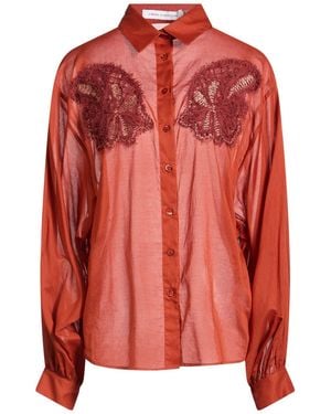 SIMONA CORSELLINI Rust Shirt Cotton - Red